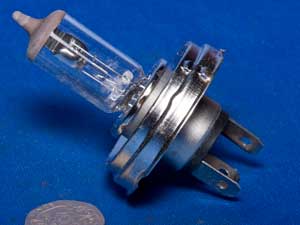 Headlight bulb P43t H4 12v 60watt / 55watt halogen