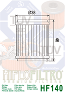 HF140 Hiflo oil filter new