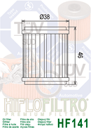 HF141 Hiflo oil filter new