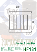 HF181 Hiflo premiun scooter oil filter new