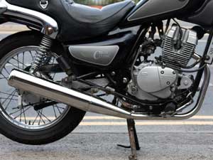 Exhaust system silencer downpipe stainless Hyosung Cruise2