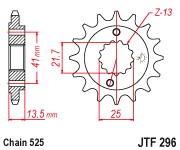 JTF296 x 15 front sprocket new