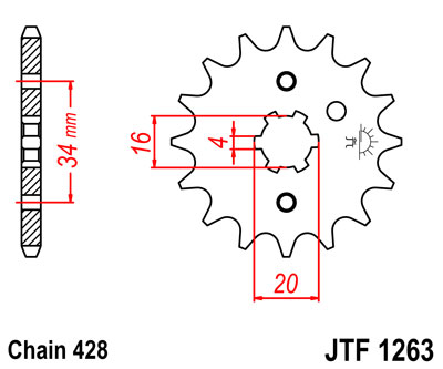 front sprocket JTF1263 x 15 - Click Image to Close