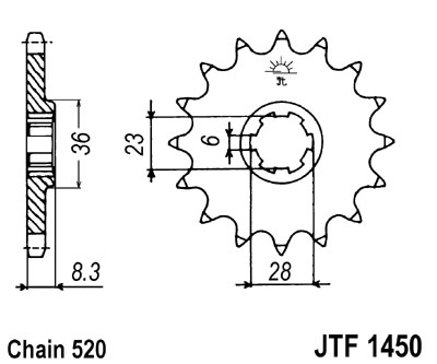 front sprocket JTF1450 14 tooth new