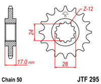 Front sprocket JTF 295 16 tooth new