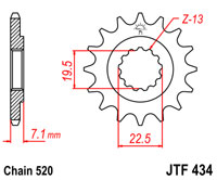 Techcorps replacement Front Sprocket JTF434 x 14 New