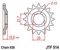 Front sprocket 514 15 tooth new