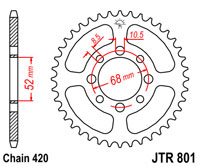 Rear drive sprocket 801 x 37 tooth new