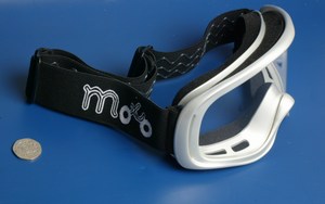 Motocross MX goggles silver new