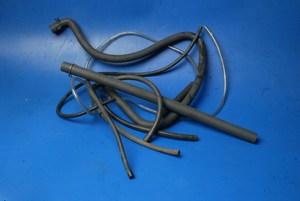 Assorted petrol pipes and hoses