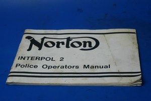 Police Owners manual Norton Interpol 2