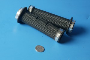 Handle bar grips twist grip rubbers XLR8 silver Moto new