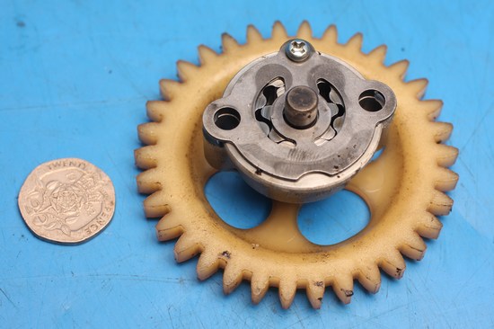 Oil pump & drive gear used for YZFR125 - Click Image to Close