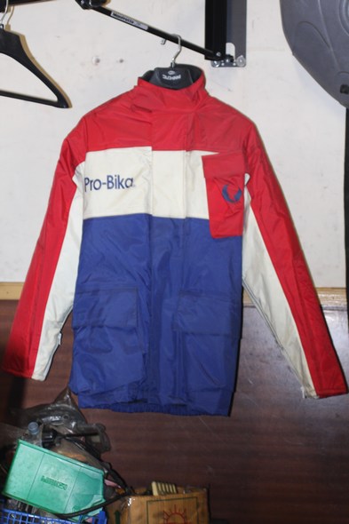 Pro-bika motorcycle jacket red/white/blue small shop soiled