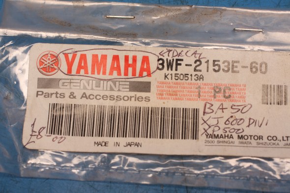 transfer "YAMAHA" 3WF-2513E-60 also for BA50& XP500