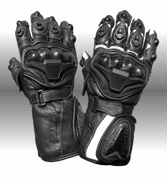 Fury2 Motorcycle glove black and white S