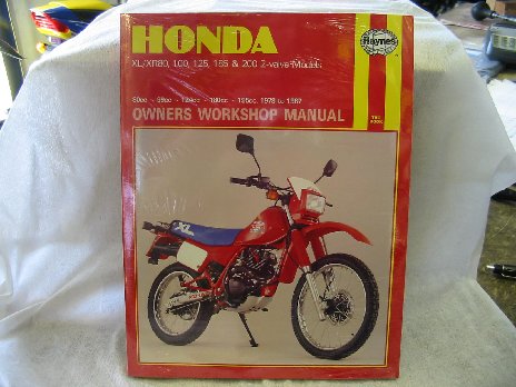 Honda XL and XR 80 to 125 workshop manual