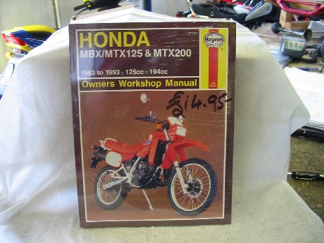 Honda MBX MTX 125 200 workshop manual Haynes 1132