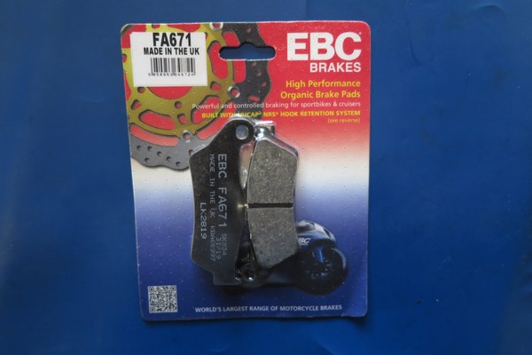 FA671 rear Brake pads for BMW K 12 and 1300 models `03 to`15
