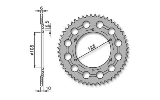 Rear sprocket Cagiva Mito50 IGM 1310-1538 48 tooth 420 pitch