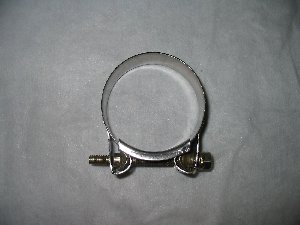 Exhaust clamp stainless 51-55mm