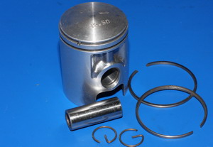 Piston complete with rings gudgeon pin and circlips