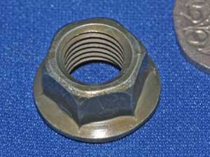 M10 by 1.25 flanged nut