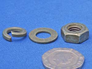 M8 by 1.25 thin nut washer and spring washer 35013-I179-0000