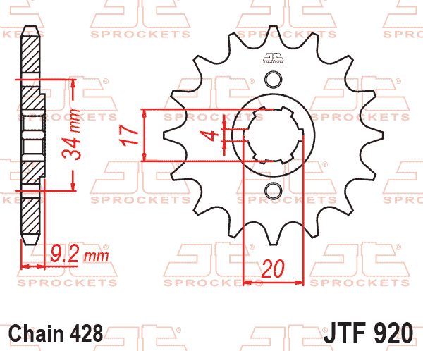 JTF920 X 15 Tooth front sprocket new