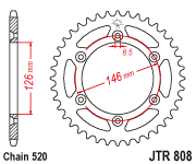 JTR808 x 41 tooth new - Click Image to Close