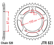 JTR823 x 46 rear sprocket used - Click Image to Close