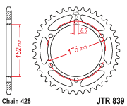 Rear sprocket 839-53 new (image for) Rear sprocket 839-53 new