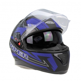 VIPER RSV95 Full-Face Motorbike Helmet SPIRIT BLUE MED new