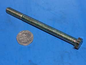 M8 100mm long bolt mild steel
