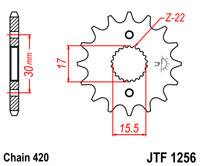 JTF1256 x 15 sprocket new