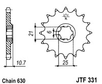 Front sprocket JTF331 15 tooth new