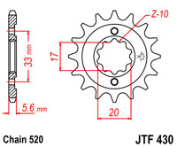Front sprocket JTF 430 x 14 tooth new