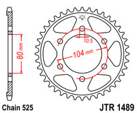 JTR1489 x 40 Rear Sprocket New