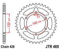 (image for) Rear sprocket 469 x 45 tooth new