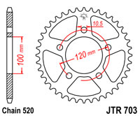 JTR703 x 40 sprocket new