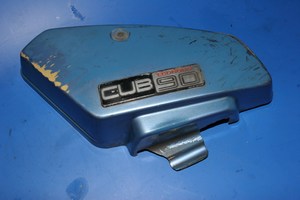 Side panel blue scuffed R/H Honda C90 Cub models