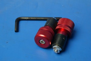 Bar end weights double round red Universal BE104 red