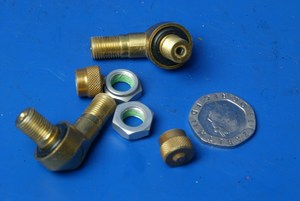 Tubeless tyre valve light alloy gold for 8.3mm hole (pair)