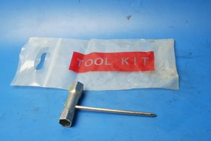 Tool kit plug spanner with philips screwdriver
