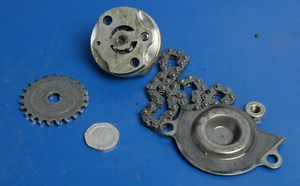 Oil pump assembly and chain Kymco Heroism 125 used