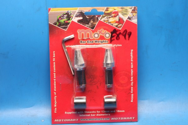 Bar end weights Angled alloy Universal BE112 Silver
