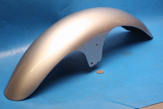 Front mudguard silver metal for 19" front wheel