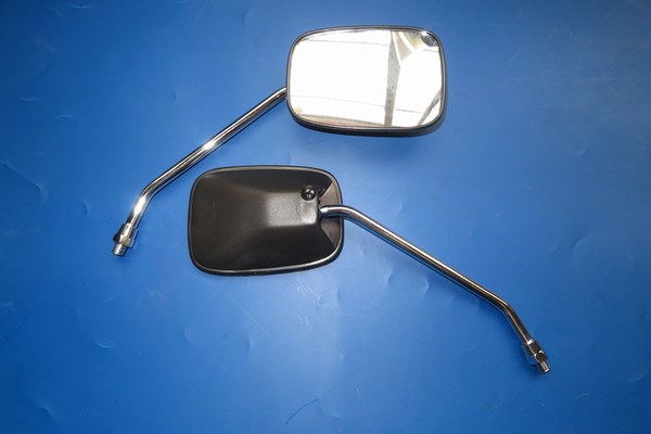 Mirrors 10mm Black Rectangle Left or Right Honda Cubs