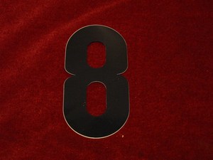 Number 8 6 inch Black adhesive competition motocross number
